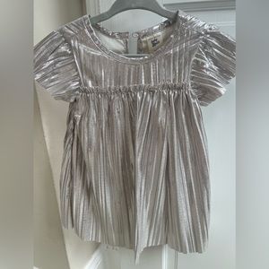 COPY - Osh Kosh B’Gosh by Carters 9 month metallic silver flutter sleeve pleate…